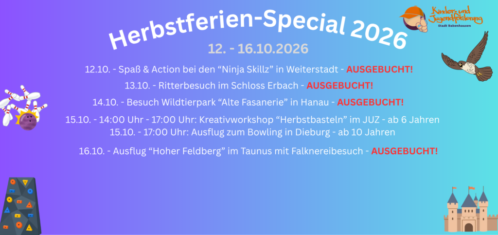 !!! FAST AUSGEBUCHT !!! Wilde Tiere, hohe Berge, Ritter, Kreativität und Abenteuer im Ninja-Parcours in den Herbstferien